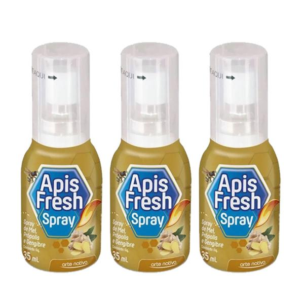 Imagem de Aromatizante Bucal Apis Fresh Mel e Gengibre 35ml Kit c/12un