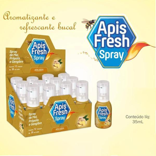 Imagem de Aromatizante Bucal Apis Fresh Mel e Gengibre 35ml Kit c/12un