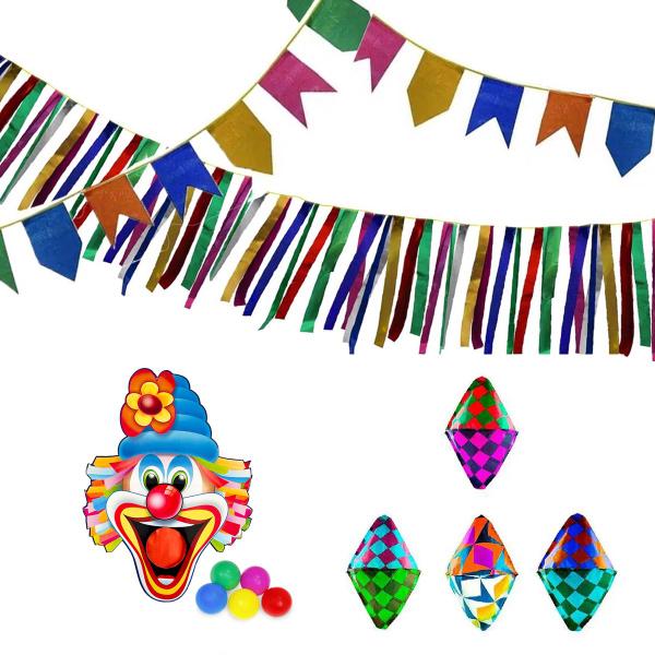 Imagem de Arraiá Perfeito Kit 8 Peças Para Festa Junina Fitas Bocão