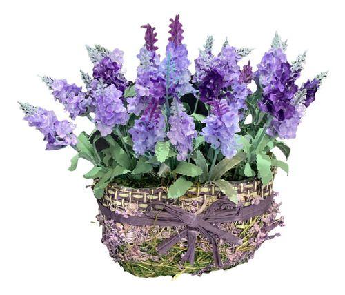 Imagem de Arranjo Completo Lavanda Toque Real 27x21x13cm /