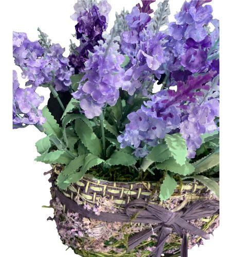 Imagem de Arranjo Completo Lavanda Toque Real 27x21x13cm /