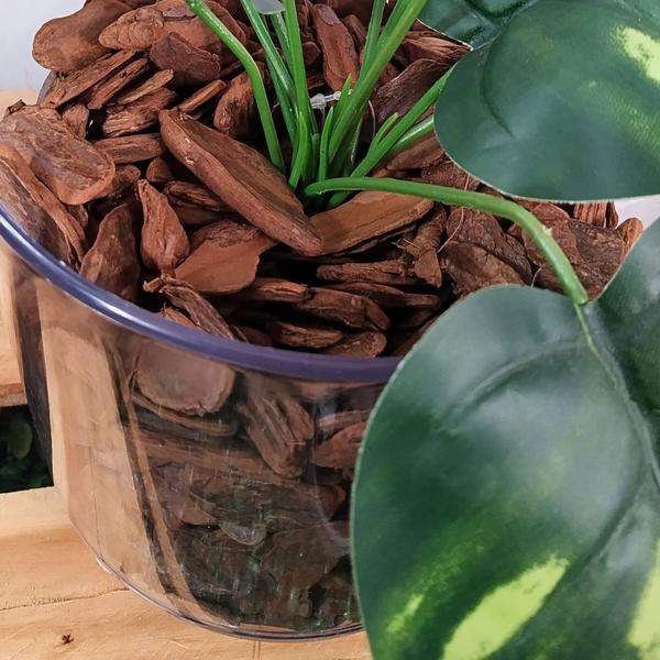 Imagem de Arranjo de flor Jiboia Artificial em Vaso de Plástico