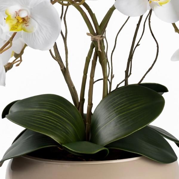 Imagem de Arranjo De Orquídea 4 Hastes Flor Artificial Centro de Mesa Decorativo