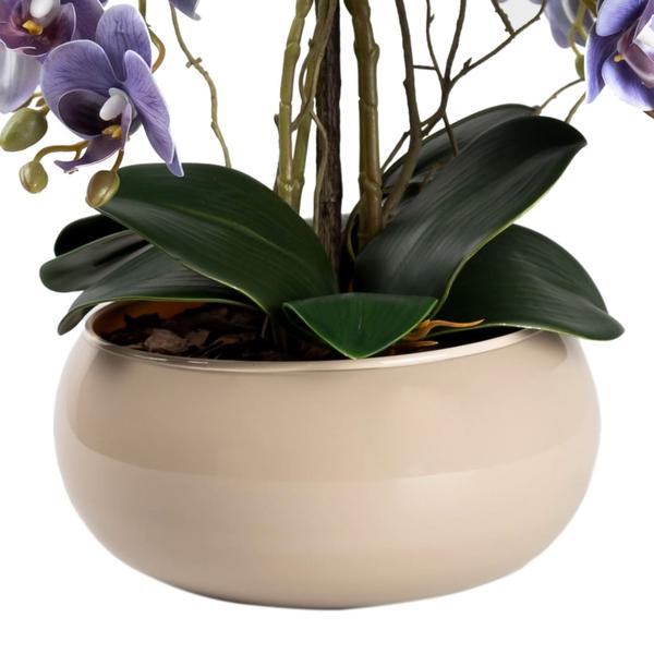 Imagem de Arranjo De Orquídea 4 Hastes Flor Artificial Centro de Mesa Decorativo