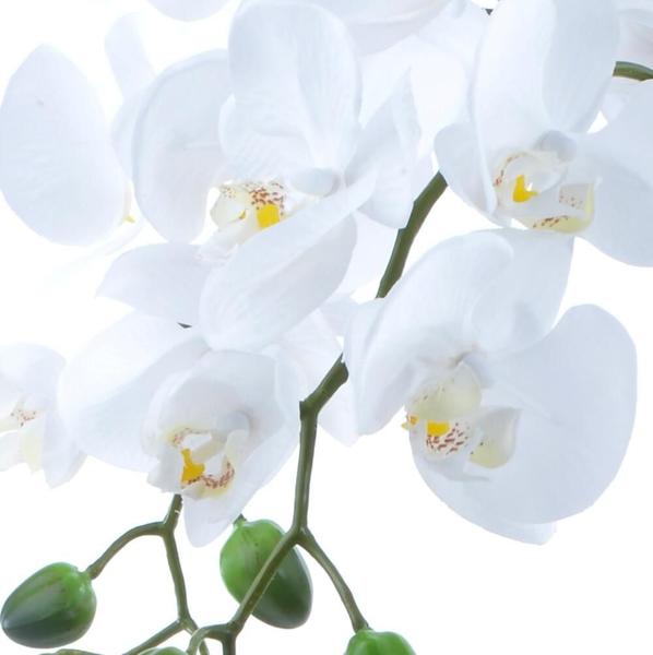 Imagem de Arranjo de Orquídea Artificial Branca em Aquário Nani