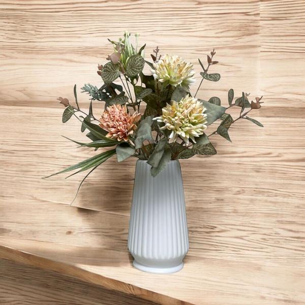 Imagem de Arranjo Decorativo Flor Artificial Buquê Com Vaso