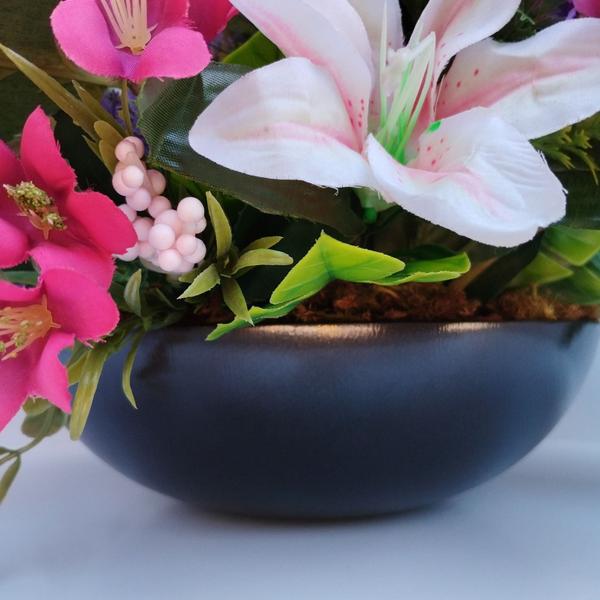Imagem de Arranjo Floral Centro De Mesa Decoração Vaso Enfeite