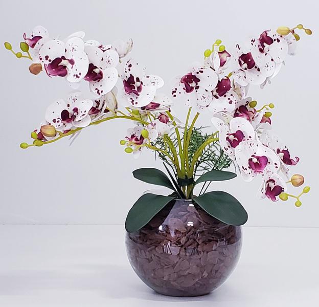 Imagem de Arranjo Flores 4 Orquídeas Artificial Com Vaso