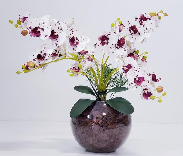 Imagem de Arranjo Flores 4 Orquídeas Artificial Com Vaso