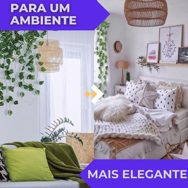 Imagem de Arranjo Pendentes Artificiais + Vaso de Planta Decoração Casa, Casamento, Quarto, Escritório Hera