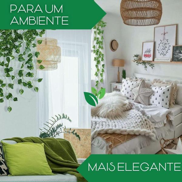 Imagem de Arranjo Pendentes Artificiais + Vaso de Planta Decoração Casa, Casamento, Quarto, Escritório Hera