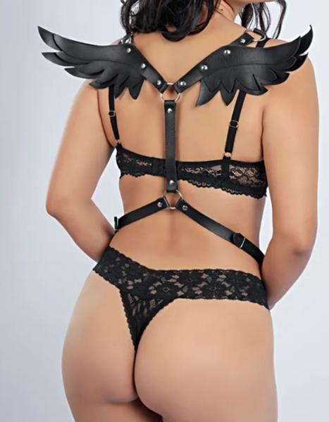 Imagem de Arreio asas harness feminino couro sex