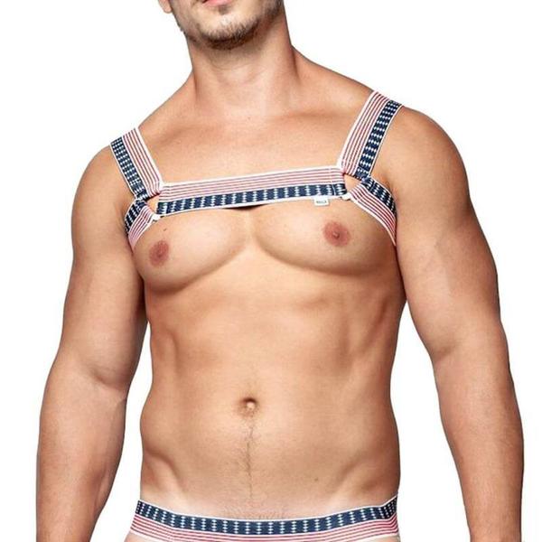 Imagem de Arreio Harness América Em Elástico Com Triângulos  Steves Designer