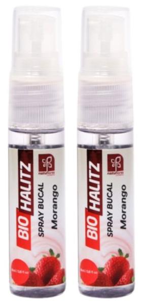 Imagem de ARROMATIZANTE  BUCAL MORANGO BIO HALITZ SPRAY 18ml  NATUFLORES  Kit 2un