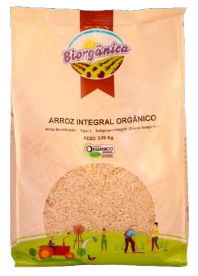 Arroz Agulhinha Integral Orgânico Biorgânica 2kg Imagem de Arroz Agulhinha Integral Orgânico Biorgânica 2kg