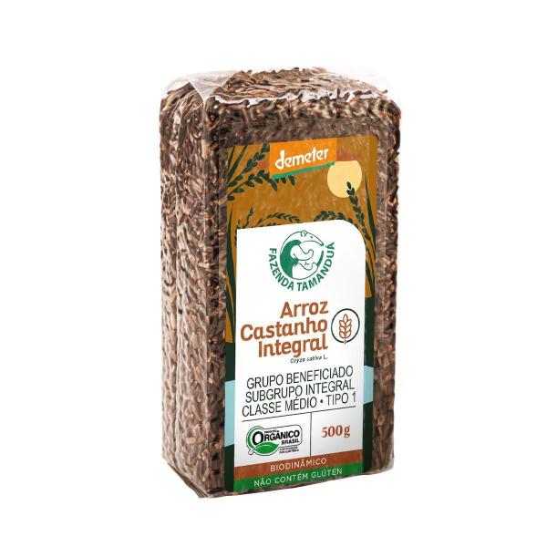 Arroz Castanho Integral Orgânico Fenda Tamanduá 500g - Fazenda Tamanduá Imagem de Arroz Castanho Integral Orgânico Fenda Tamanduá 500g