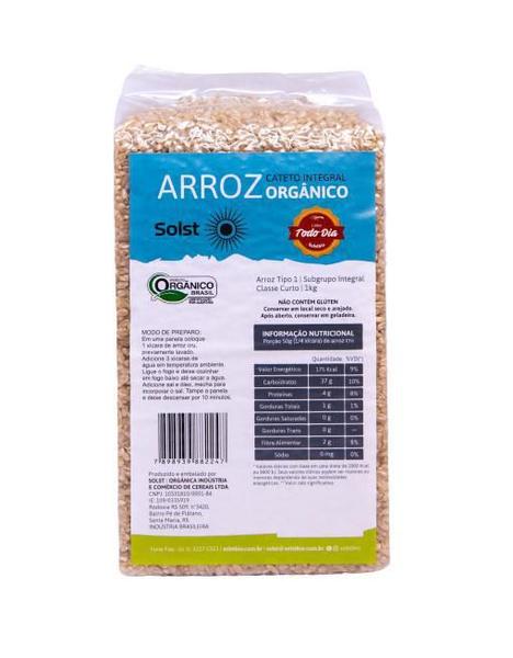 Arroz Cateto Orgânico Integral (Tipo Japonês) Solst 1 Kg Imagem de Arroz Cateto Orgânico Integral (Tipo Japonês) Solst 1 Kg