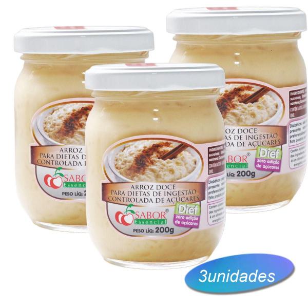 Imagem de Arroz Doce Cremoso Diet Zero Açúcar Zero Glúten 200g 3uni