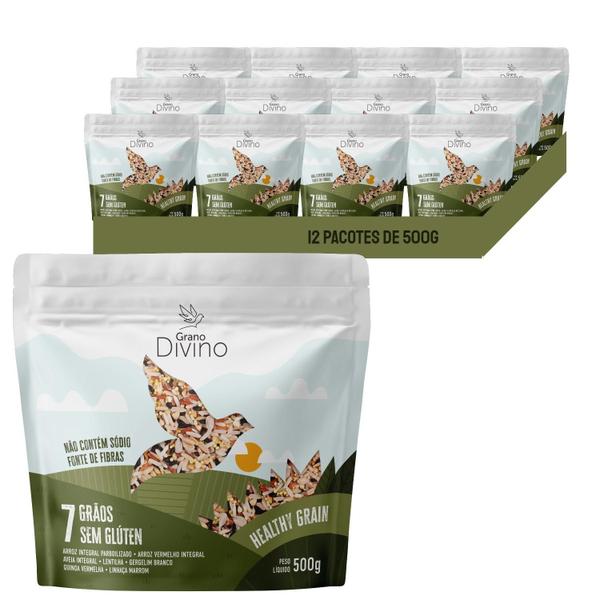 Arroz Grano Divino 7 Graos Healthy Grain 500G (12 Pacotes) Imagem de Arroz Grano Divino 7 Graos Healthy Grain 500G (12 Pacotes)