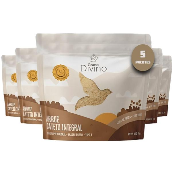 Imagem de Arroz Grano Divino Cateto Integral 1Kg (5 Pacotes)