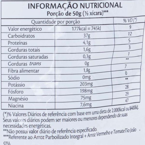 Imagem de Arroz integral + arroz vermelho e tomate TIO JOÃO 200g