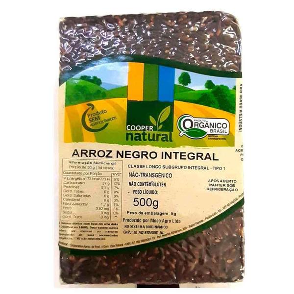 Imagem de Arroz Negro Integral Orgânico Coopernatural 500G