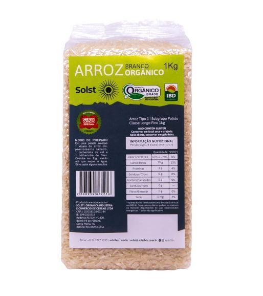 Arroz Orgânico Polido Agulhinha À Vácuo Solst 1 Kg Imagem de Arroz Orgânico Polido Agulhinha À Vácuo Solst 1 Kg