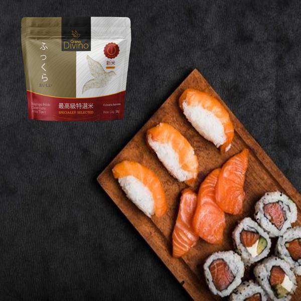 Arroz Para Sushi Premium Grano Divino 1Kg Imagem de Arroz Para Sushi Premium Grano Divino 1Kg