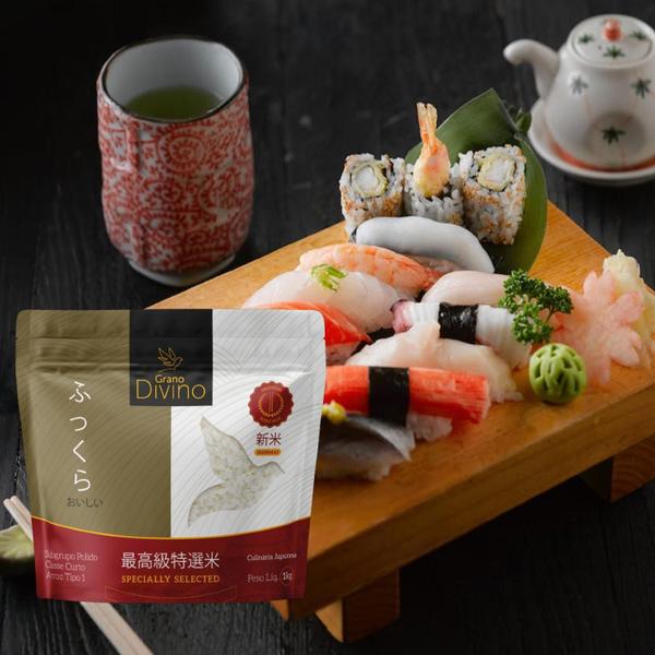 Arroz Para Sushi Premium Grano Divino 1Kg Imagem de Arroz Para Sushi Premium Grano Divino 1Kg