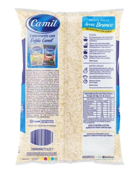 Imagem de Arroz Polido Tipo 1 Camil Pacote 1kg