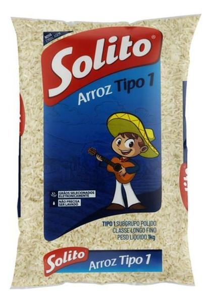 Imagem de Arroz Polido Tipo 1 Solito Pacote 1Kg