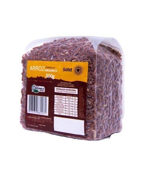 Arroz Vermelho Orgânico Integral À Vácuo Solst 500 G Imagem de Arroz Vermelho Orgânico Integral À Vácuo Solst 500 G