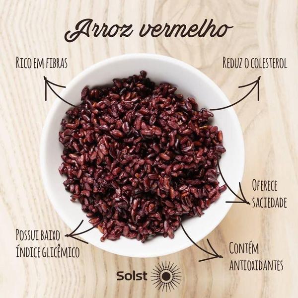 Arroz Vermelho Orgânico Integral À Vácuo Solst 500 G Imagem de Arroz Vermelho Orgânico Integral À Vácuo Solst 500 G