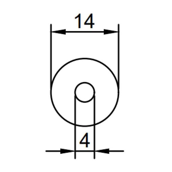 Imagem de Arruela Anel Vedação Borracha Plástica 14 x 4 x 3mm 50un