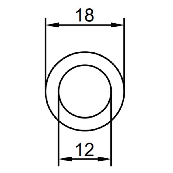 Imagem de Arruela Anel Vedação Borracha Plástica 18 x 12 x 6mm 5un