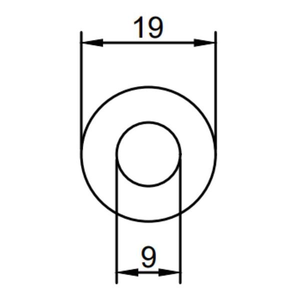 Imagem de Arruela Anel Vedação Borracha Plástica 19 x 9 x 2mm 100un