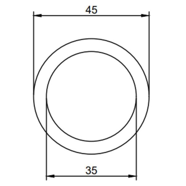 Imagem de Arruela Anel Vedação Borracha Plástica 45 x 35 x 2mm 50un