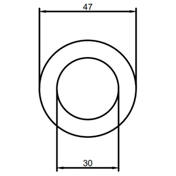 Imagem de Arruela Anel Vedação Plástica Cristal 47 x 30 x 2mm 5un