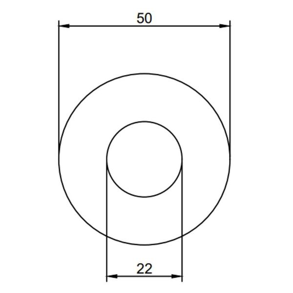 Imagem de Arruela Anel Vedação Plástica Rígida 50 x 22 x 4mm 25un