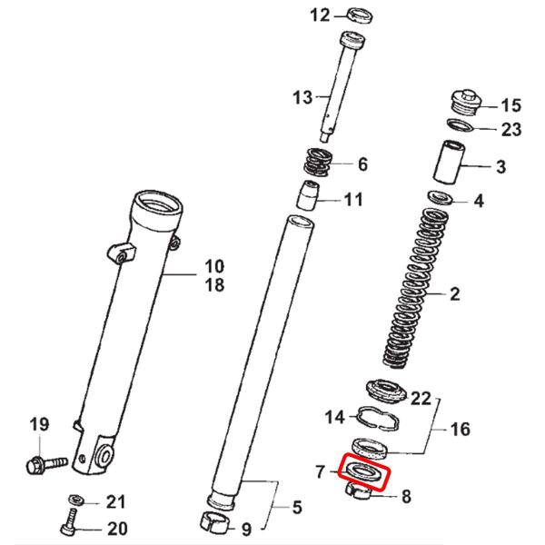 Imagem de Arruela Calço Retentor Bengala Cb 300 Crf 230 Nx 350 Sahara