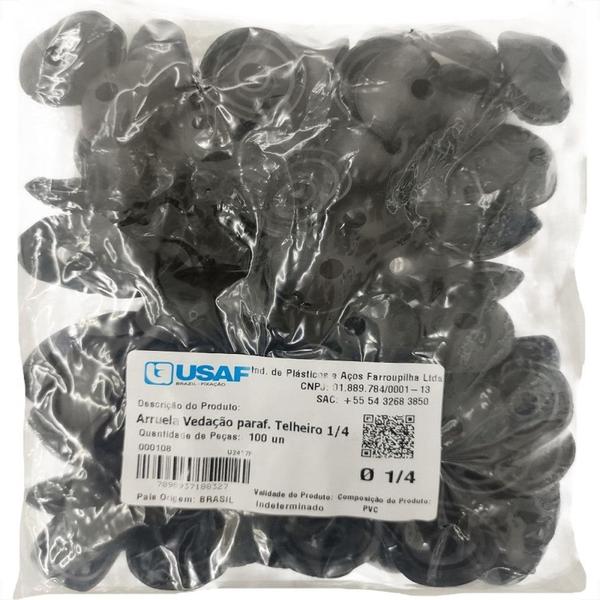 Imagem de Arruela Lisa Pvc Usaf 1/4'' 100 Pecas 000108