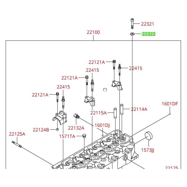 Imagem de Arruela Parafuso Cabeçote Hyundai HR Terracan