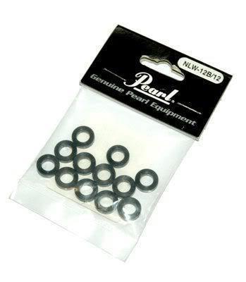 Imagem de Arruela Pearl NLW-12B/12 de Nylon Preta p/ Parafusos Kit com 12 Unidades