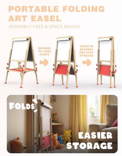 Imagem de Art Easel Joyooss para crianças com quadro branco e quadro-negro + Acce