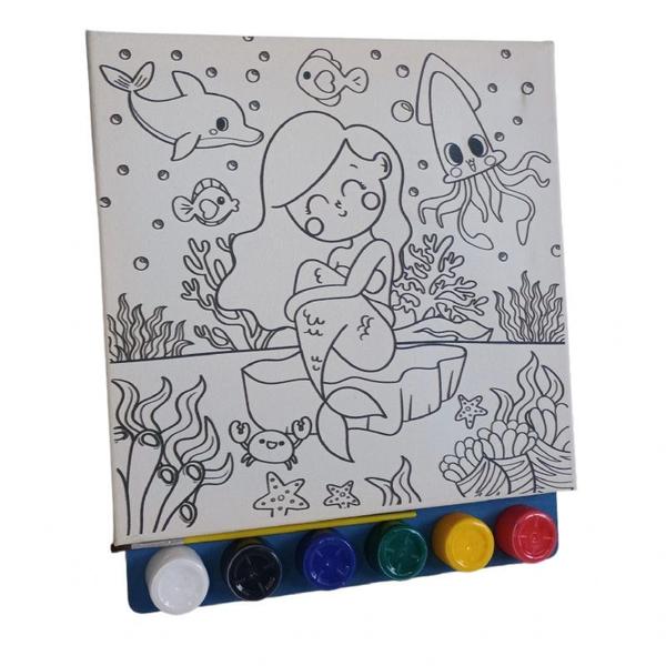 Imagem de Art kits tela pinta sereia 30x40 cm