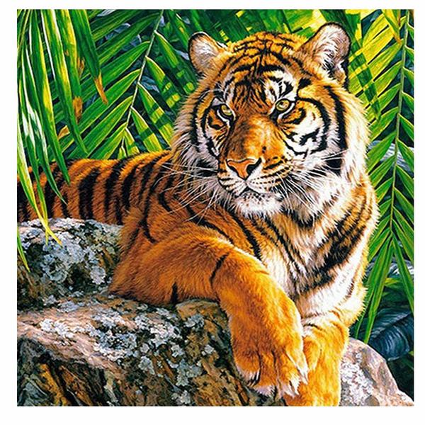 Imagem de Artesanato Pintura Com Diamante Diy 25X25 - TIGRE HGX218