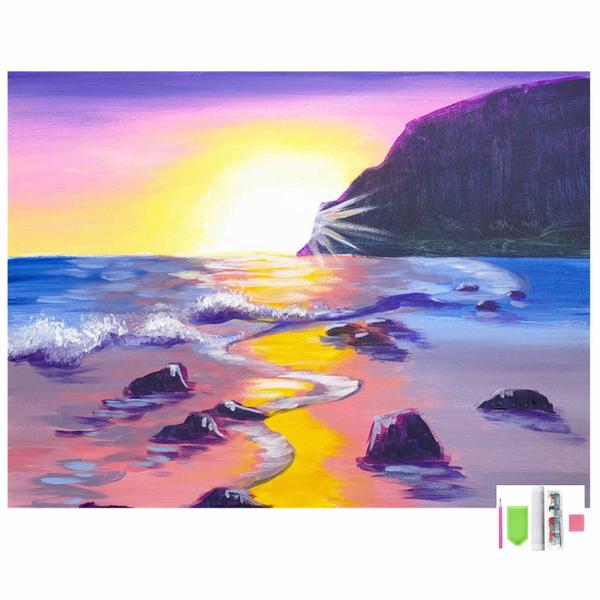 Imagem de Artesanato Pintura Diamante Diy 20x30 - PRAIA TX198