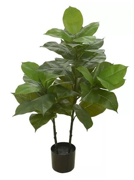 Imagem de Árvore Artificial Ficus Elástica Real Toque Verde 1m