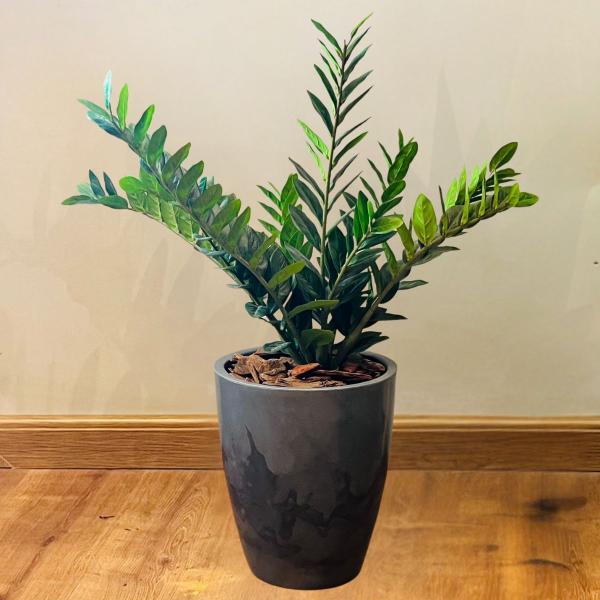 Árvore Artificial Zamioculca Folhagem Decoração com Vaso - Vai de Tech Imagem de Árvore Artificial Zamioculca Folhagem Decoração com Vaso
