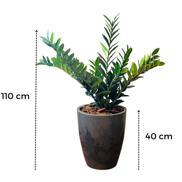 Árvore Artificial Zamioculca Folhagem Decoração com Vaso - Vai de Tech Imagem de Árvore Artificial Zamioculca Folhagem Decoração com Vaso